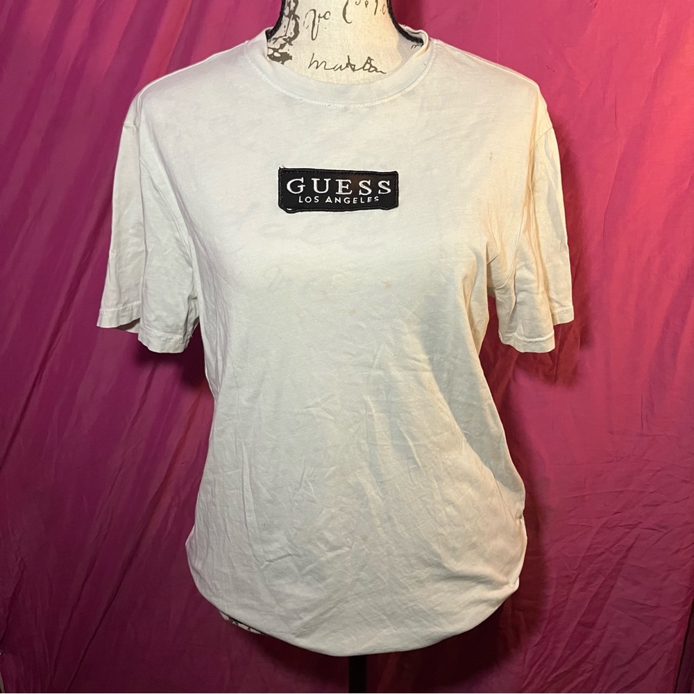 GUESS Los Angeles Women's Cream Tee
